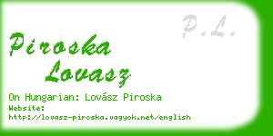 piroska lovasz business card