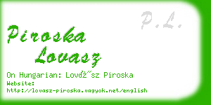 piroska lovasz business card